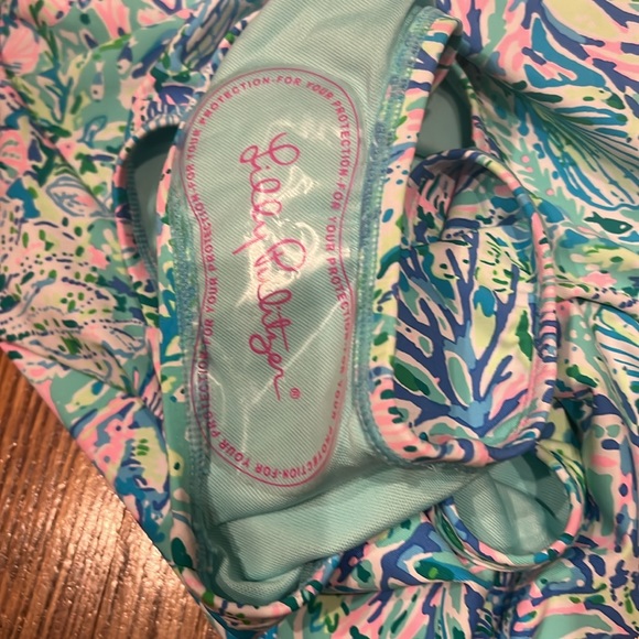 Lilly Pulitzer Jagger One Piece Surf Blue Soleil It On Me size 12 NWT - Picture 7 of 10